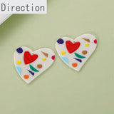 Peach Heart Acrylic Pendant for DIY Jewelry Making
