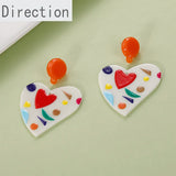 Peach Heart Acrylic Pendant for DIY Jewelry Making