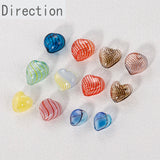 Peach Heart Glass Bead Pendant for DIY Jewelry Making