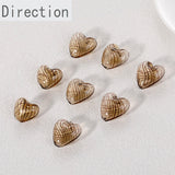 Peach Heart Glass Bead Pendant for DIY Jewelry Making