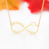 Infinity Heart Name Necklace Couple Pendant Stainless Steel