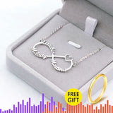 Infinity Heart Name Necklace Couple Pendant Stainless Steel