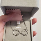 Infinity Heart Name Necklace Couple Pendant Stainless Steel