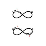 Infinity Heart Name Necklace Couple Pendant Stainless Steel