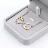 Infinity Heart Name Necklace Couple Pendant Stainless Steel
