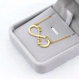 Infinity Heart Name Necklace Couple Pendant Stainless Steel