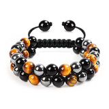 Men's Hematites Bracelet Plated King Crown Bead Charm Bracelet