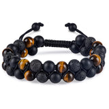Men's Hematites Bracelet Plated King Crown Bead Charm Bracelet