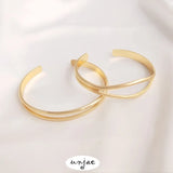 14K Copper Clad Hyperbolic Open Bracelet DIY Bracelet