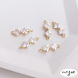 14K Bow Tie Zirconium DIY Bracelet Necklace Earrings Accessories