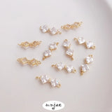 14K Bow Tie Zirconium DIY Bracelet Necklace Earrings Accessories