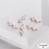 14K Bow Tie Zirconium DIY Bracelet Necklace Earrings Accessories