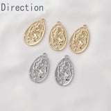 14K Clad Water Drop Relief Figure DIY Pendant Necklace Bracelet Accessories