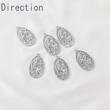 14K Clad Water Drop Relief Figure DIY Pendant Necklace Bracelet Accessories