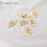 14K Clad Water Drop Relief Figure DIY Pendant Necklace Bracelet Accessories