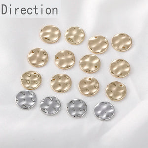 14K Copper Plated Disc Pendant for DIY Jewelry Making