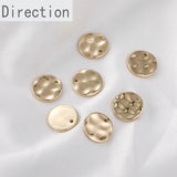 14K Copper Plated Disc Pendant for DIY Jewelry Making