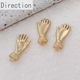 14K Personality Palm Gesture Pendant DIY Jewelry Making Kit