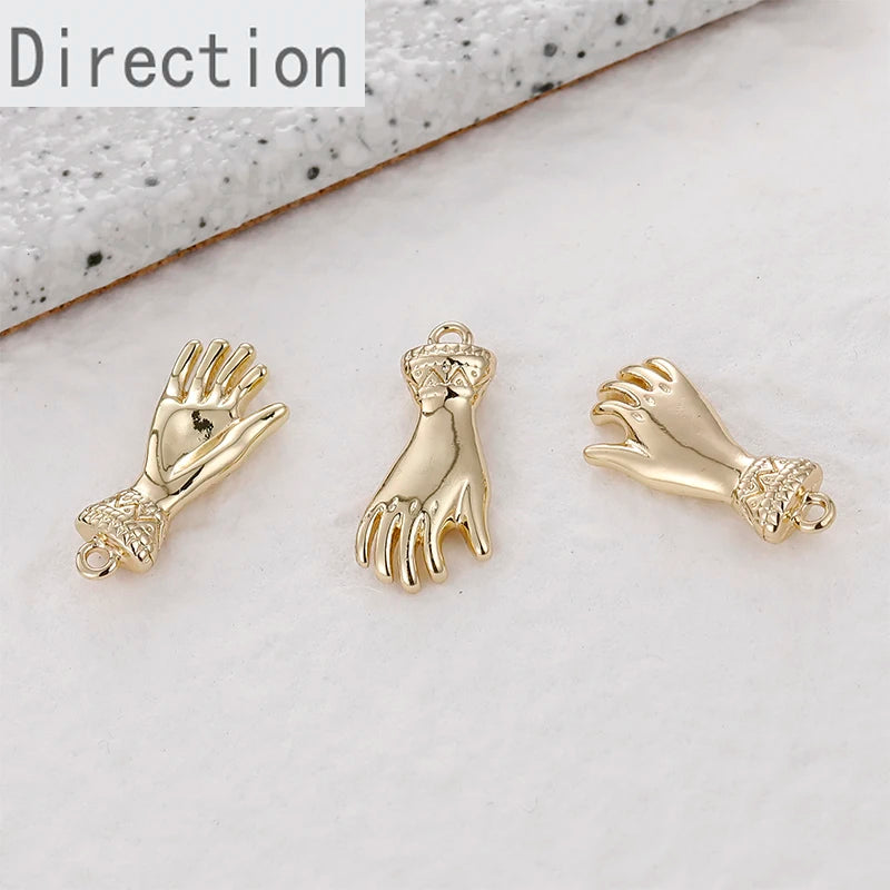 14K Personality Palm Gesture Pendant DIY Jewelry Making Kit