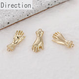 14K Personality Palm Gesture Pendant DIY Jewelry Making Kit