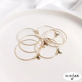 14k Light Round Circle Earring Glossy Jewelry Material