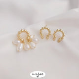 925 Silver Double Hanging Geometric Stud Earrings