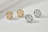 Silver Pin Earrings Copper Plated 18K Real DIY Jewelry Material