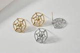 Silver Pin Earrings Copper Plated 18K Real DIY Jewelry Material