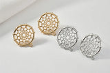 Silver Pin Earrings Copper Plated 18K Real DIY Jewelry Material