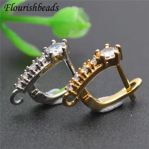 30pc CZ Paved Earring Hooks Jewelry Findings DIY Jewelry Making