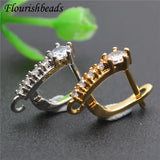 30pc CZ Paved Earring Hooks Jewelry Findings DIY Jewelry Making