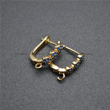 Heart Shape CZ Paved Earring Hooks Jewelry Findings Lot of 20pc