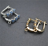 Heart Shape CZ Paved Earring Hooks Jewelry Findings Lot of 20pc