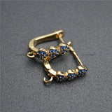 Heart Shape CZ Paved Earring Hooks Jewelry Findings Lot of 20pc
