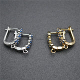 Heart Shape CZ Paved Earring Hooks Jewelry Findings Lot of 20pc