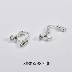 Copper Plated 18k Ear Pin Ear Clip DIY Ear Ring Accessory