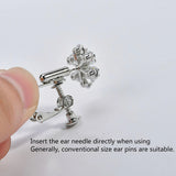 Copper Plated 18k Ear Pin Ear Clip DIY Ear Ring Accessory