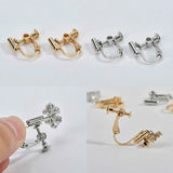 Copper Plated 18k Ear Pin Ear Clip DIY Ear Ring Accessory