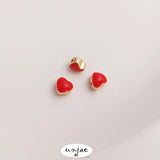 Red Peach Heart Bead Love Bracelet Diy Jewelry