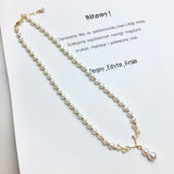 14K Natural Freshwater Pearl Antlers Necklace DIY Jewelry