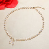 14K Pearl Bow Choker Necklace DIY Jewelry