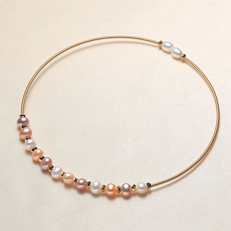 14K True Filled Freshwater Pearl Choker Necklace DIY Jewelry