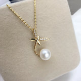 14K Gold Filled Pearl Dragonfly Necklace DIY Jewelry