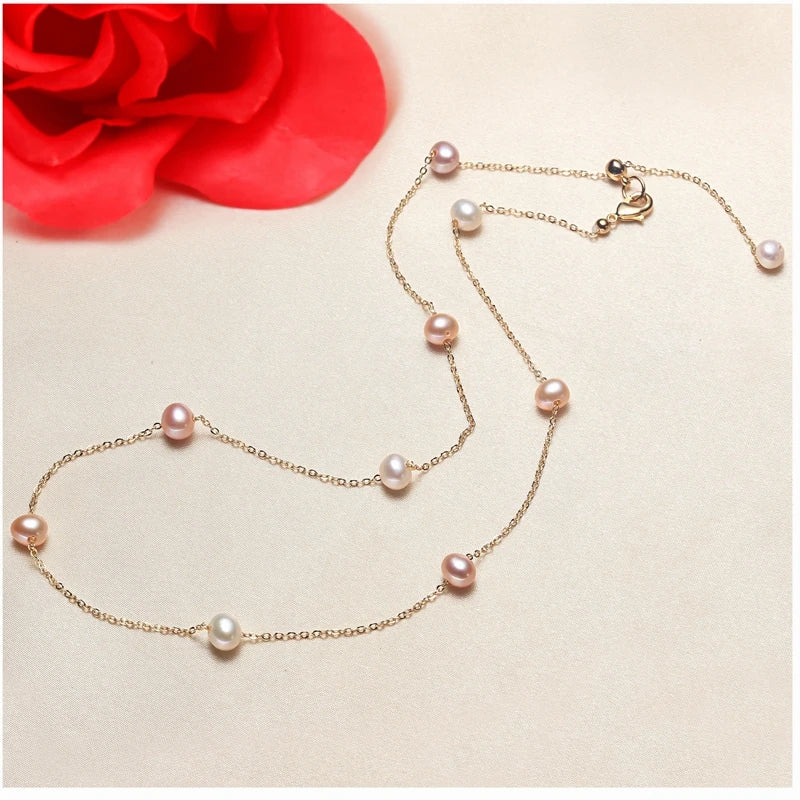 14K True Filled Pearl Gypsophila Necklace DIY Jewelry
