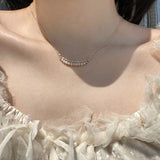 14K True Filled Freshwater Pearl Smile Necklace DIY Jewelry