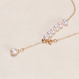 14K Filled Pearl Y Style Necklace DIY Jewelry