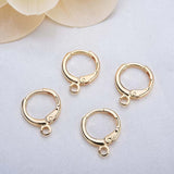 18K True Filled 11MM Round Earring Clasps DIY Jewelry Making