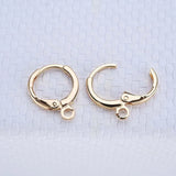 18K True Filled 11MM Round Earring Clasps DIY Jewelry Making