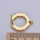 18K Flower Stud Earrings 15x17MM Hoop DIY Jewelry Findings