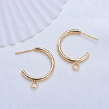 18K True Filled Round Ring Earring Clasps DIY Jewelry Making